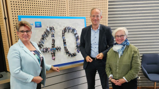 vlnr. Katharina Geiger, Dr. Thorsten Schmiege, Ulla Kriebel
