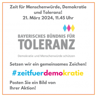 Zeit für Menschenwürde, Demokatrie und Toleranz